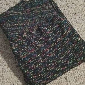 Heathered neon polyester leggings